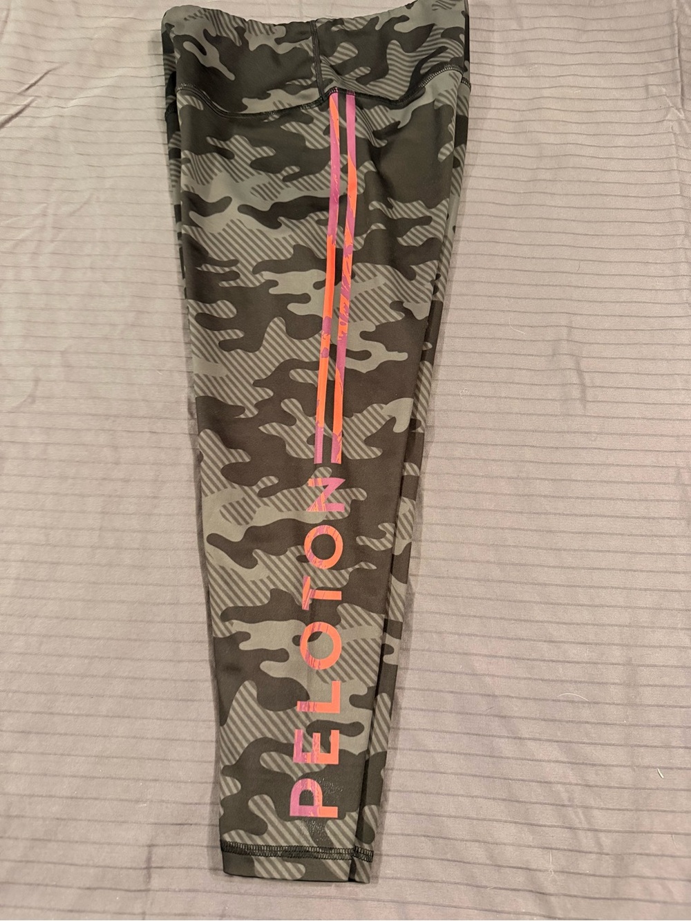 Peloton Camo Leggings with Pink Accent